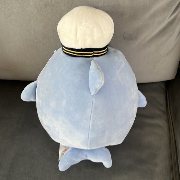 Squishmallows Samir Blue Whale with Sailor Hat - Ultrasoft Kelly Toy Plush 12” - Picture 7 of 9